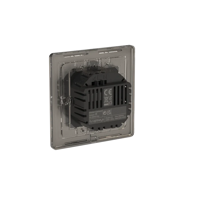 Lightwave Smart Dimmer (1 Gang) - Stainless Steel