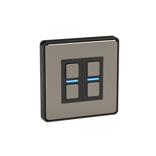 Lightwave Smart Dimmer (2 Gang) - Stainless Steel