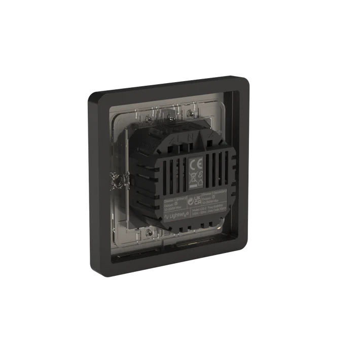 Lightwave Smart Dimmer (2 Gang) - Stainless Steel