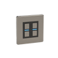 Lightwave Smart Dimmer (2 Gang) - Stainless Steel