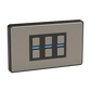 Lightwave Smart Dimmer (3 Gang) - Stainless Steel