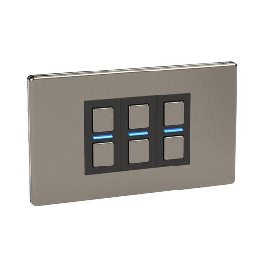 Lightwave Smart Dimmer (3 Gang) - Stainless Steel
