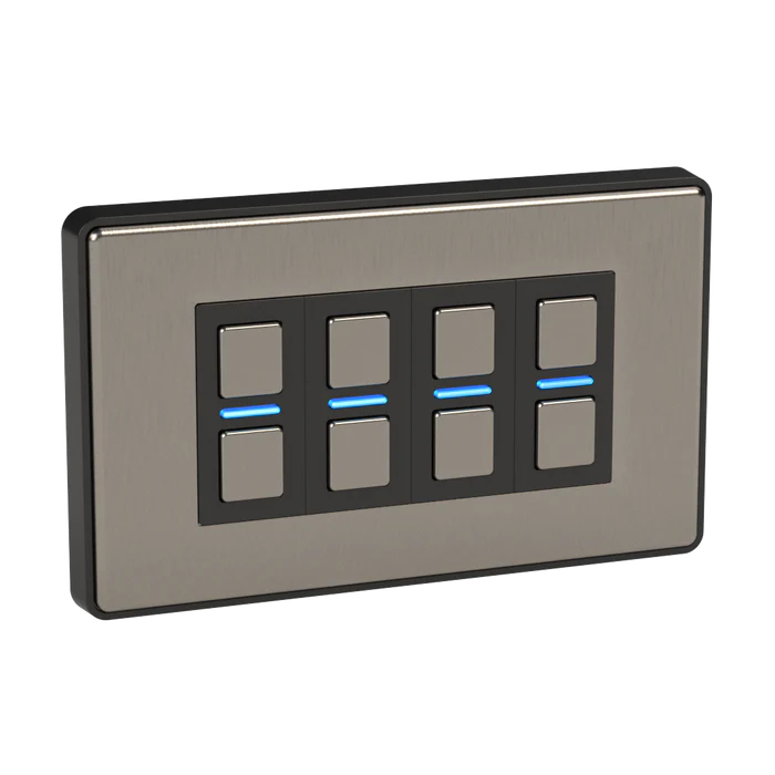 Lightwave Smart Dimmer (4 Gang) - Stainless Steel