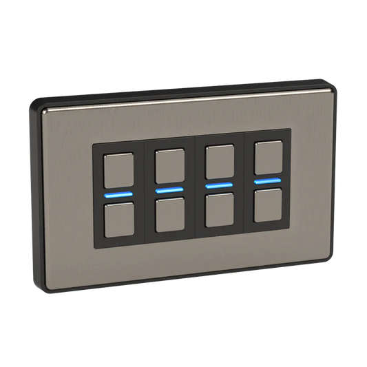 Lightwave Smart Dimmer (4 Gang) - Stainless Steel