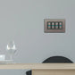 Lightwave Smart Dimmer (4 Gang) - Stainless Steel
