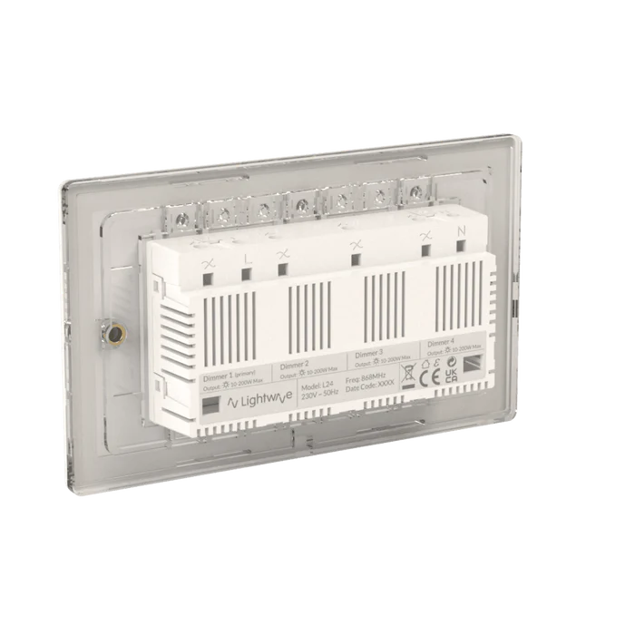 Lightwave Smart Dimmer (4 Gang) - White